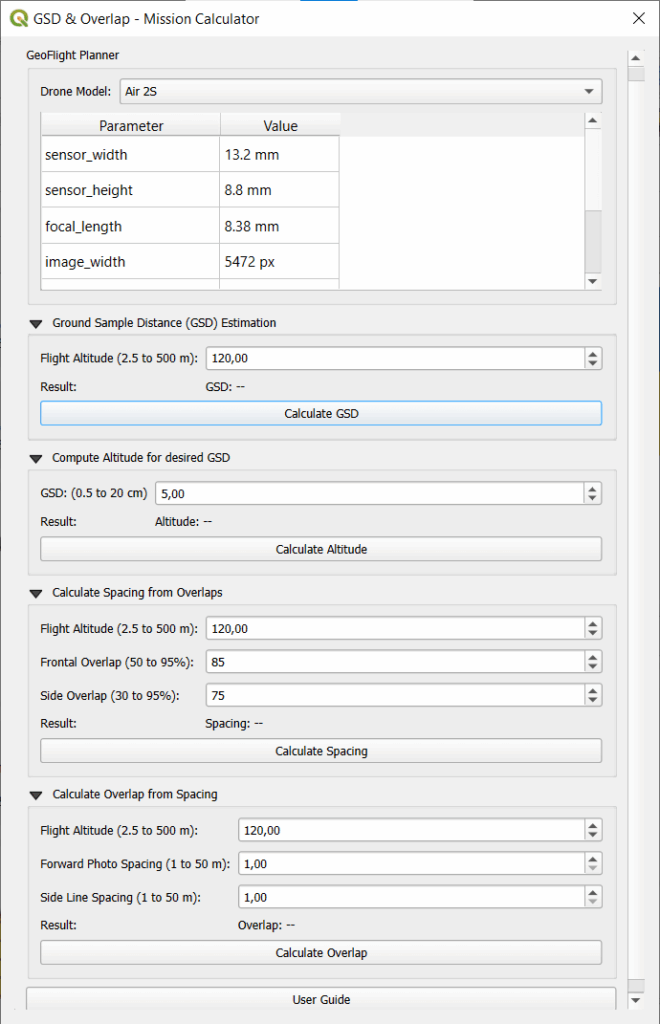 GSD Overlap – Mission Calculator