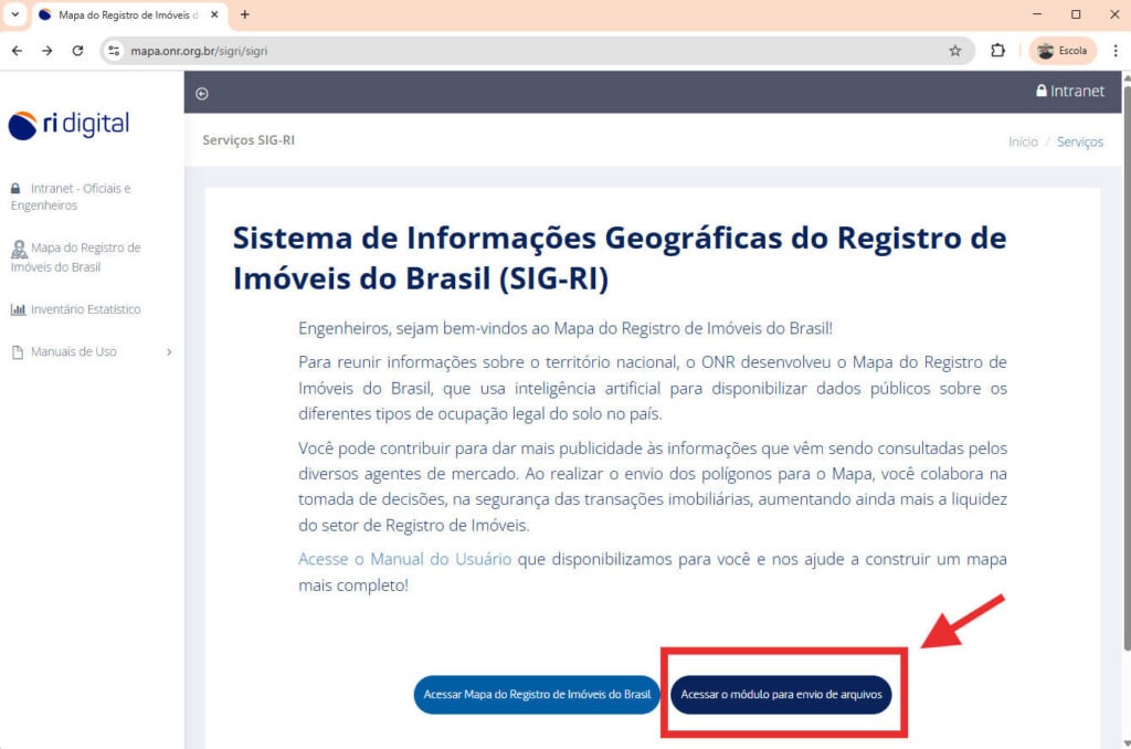 SIG-RI Módulo de Envio de Arquivos