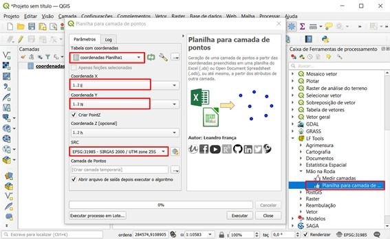 Como Importar Uma Lista De Coordenadas Para Dentro Do Qgis 2873