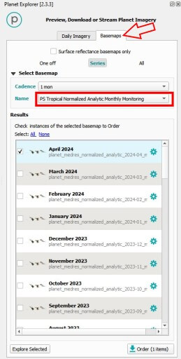 Tropical Normalized Analitic Monthly Monitoring