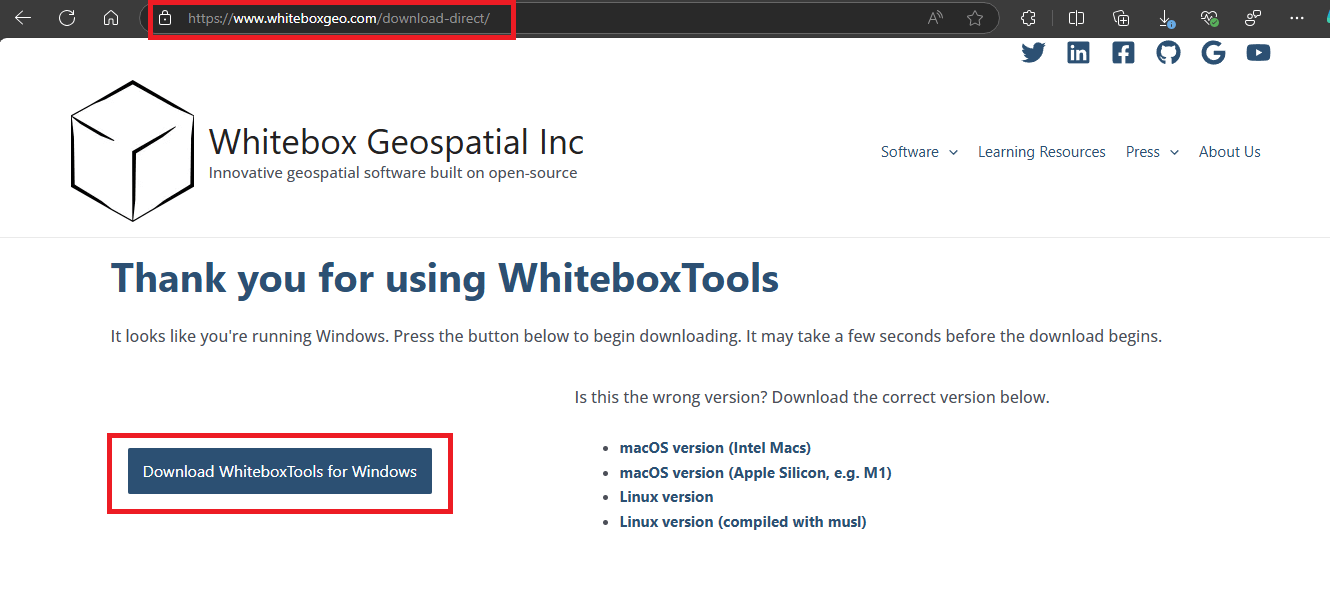 Download WhiteboxTools for Windows