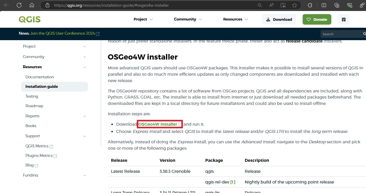 OSGeo4W Installer