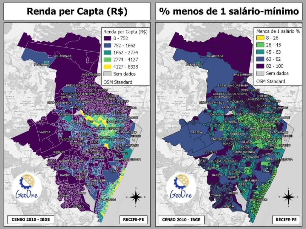 Renda por Setor Censitário - IBGE