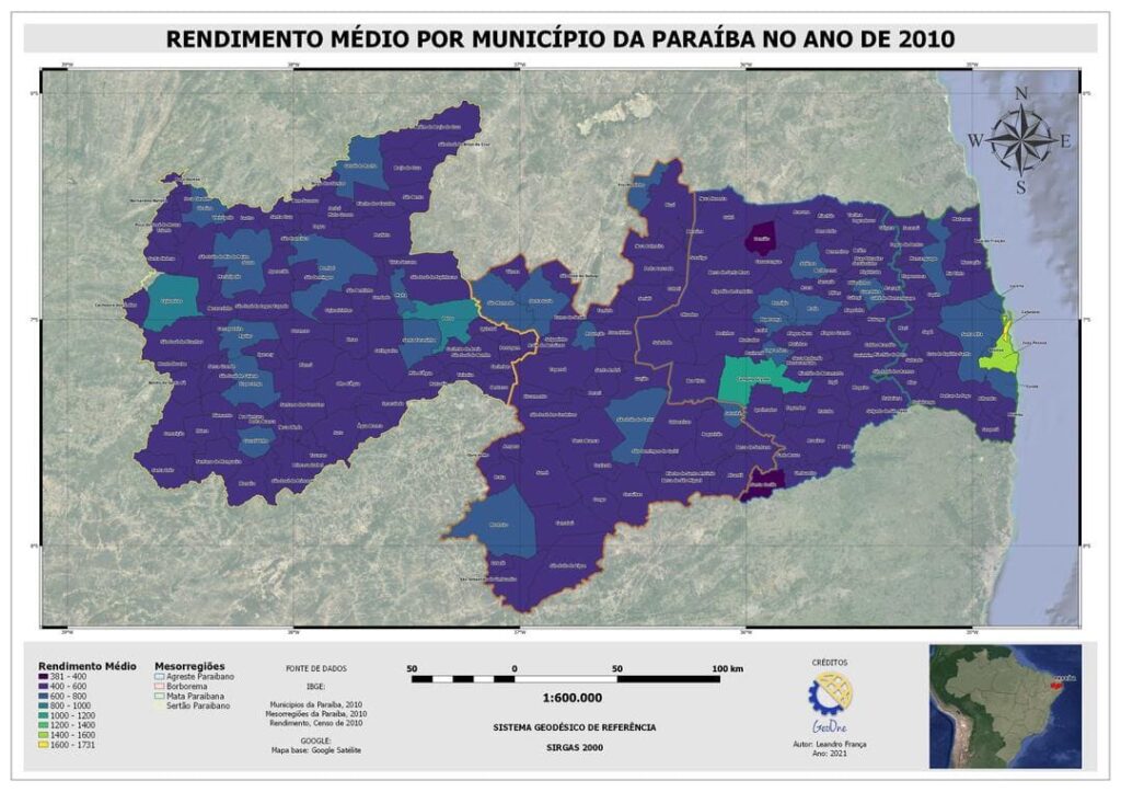 Rendimento Paraiba 2010